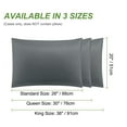 thumbnail image 6 of Unique Bargains 2Pc Breathable Zipper Closure Pillowcases Dark Gray King, 6 of 8