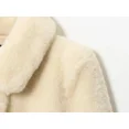 thumbnail image 5 of Elegant Women’s Vegan Fur Belted Short Coat Soft Winter Lapel Jacket Warm Luxury, 5 of 10