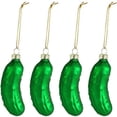 thumbnail image 1 of Billuyoard Adorno de pepinillo de cristal compacto y ligero, 4 pack/lote, para decoraciones para árboles de Navidad, Premium Kits de decoración para fiestas, 1 of 6
