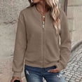 thumbnail image 6 of Kezqiaxn Bomber Jacket Women Fashion Clothing Solid Long Sleeve Casual Lightweight Jackets Fall Zip Up Coats for Women, 6 of 8