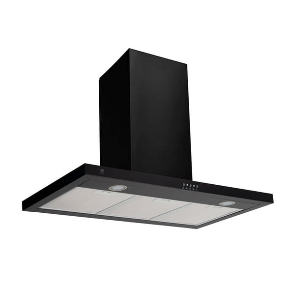 Campana de Cocina Extractora de Pared AVERA CEV90BN Acero Inoxidable 90 Cm Negra