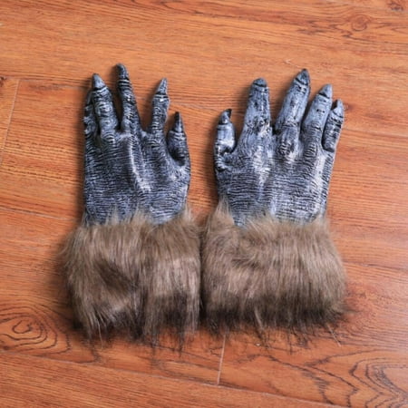 

Delivery on time!!Halloween Gloves 1 Pair Wolf Claw Gloves Eye-catching Ghost Festival Horror Home Party Halloween Gloves for Adults Kids