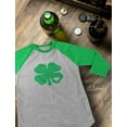 thumbnail image 5 of Tstars Womens Irish Green Clover Heart Gift for St Patricks Day Beautiful Shirts Gift for Her Irish Shirt Pride Proud Irish 3-4 Women Sleeve Baseball Jersey Shirt, 5 of 6