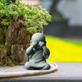 thumbnail image 1 of Bandeja de té china Escultura Decoraciones Estatuilla de monje Estatua de Buda Adornos Sentado Miniatura para mesa Coche Escritorio Oficina , cubrir los ojos Cubrir Ojos Fernando Monje Estatua de Buda, 1 of 8