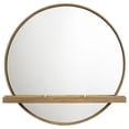 thumbnail image 3 of Arini Round Vanity Wall Mirror with Shelf Sand Wash, 3 of 6