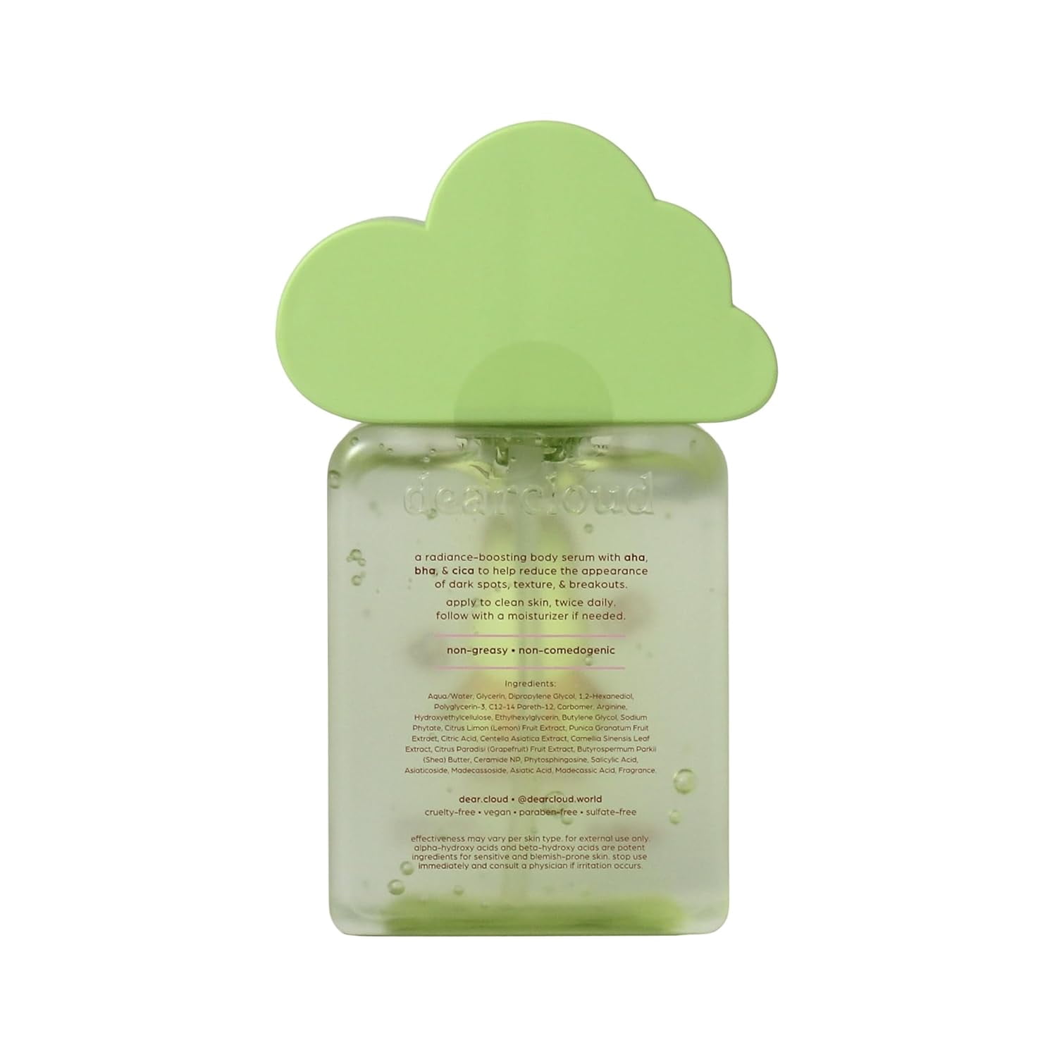 dearcloud x Miffy Clarifying Body Serum – Ultra Hydrating Serum with AHA / BHA / Cica – Korean Skin Care Body Serum for Smooth, Clear Skin (5.24 fl oz)