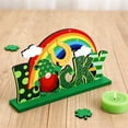 thumbnail image 4 of St. Patrick's Day Decoration Wooden Table Centerpieces 3Pcs, Leprechaun & Shamrock Signs Ornament for Irish Holiday Tier Tray Decor, 4 of 5