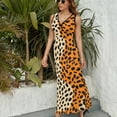 thumbnail image 3 of Leopard Print Pattern Sleeveless Dress Woman Fashion Long Dresses Women's Summer Suit Dress 2025, 3 of 7