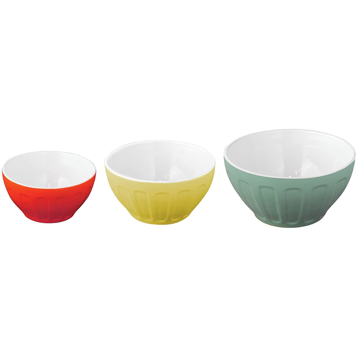 GoodCook OvenFresh Nesting 3 Piece Stoneware Mixing Serving Bowl Set