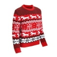 thumbnail image 7 of PULLIMORE Christmas Family Matching Sweaters O-neck Reindeer Knitted Long Sleeve Snowflake Sweater Pullover for Men, 7 of 7