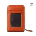 thumbnail image 1 of PEACNNG RFID Blocking Zipper Credit Card Wallet for Women  12 Card Slots  Small Clutch Purse with Stylish, 1 of 7
