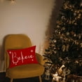 thumbnail image 6 of Christmas Pillow Covers 12 x 20 Inch Set of 2 Merry Christmas Believe White Throw Pillow Covers Winter Xmas Winter Holiday Decorative Cushion Cases for Sofa Couch, 6 of 6