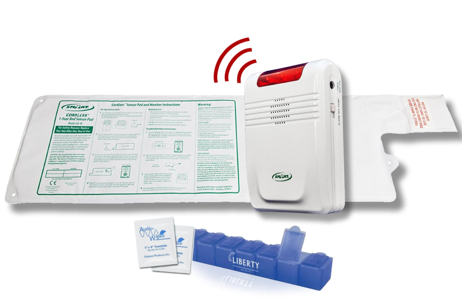 Smart Caregiver Wireless Bed Alarm System Cordless Weight Sensing Bed