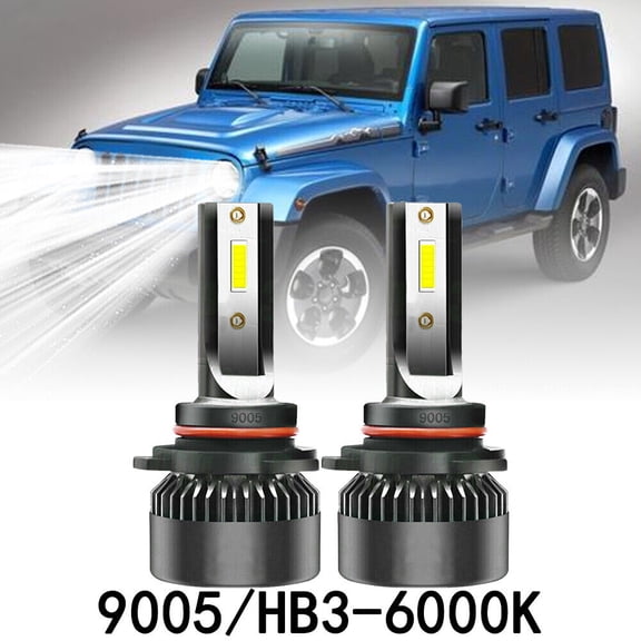 VISVIC 2x 6000K White 9005 HB3 LED Headlight Kit High Beam Bulb 60W 12000LM