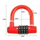thumbnail image 2 of Cómodo Candado de Seguridad para Bicicleta con Código de 4 Dígitos, en Forma de U, Antirrobo, con Anillo para Motocicleta, Candado con Contraseña para Andar Al Aire Libre, 2 of 5