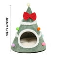 thumbnail image 3 of Christmas Tree Pet Bed Cave - Cozy Fabric Cat House with Anti- Bottom for Indoor Cats & Small Dogs, Machine Washable Holiday Pet Tent with Removable Cushion, 3 of 5