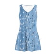 thumbnail image 4 of Drovellove 2026 Floral Print Plus Size Summer Dresses for Women Beach Floral Print Swim Coverup with Pockets Crew Neck Sleeveless Sundress Vacation Outfits, 4 of 5