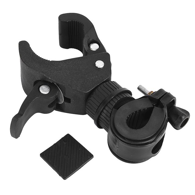 20242 piezas Soporte universal para manillar de bicicleta con rotación, linterna LED, abrazadera con clip