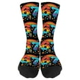 thumbnail image 4 of Funny 67 Six Seven Meme Kids Matchings Christmas Half Calf Sock for Boys Girls Footwear 7-13 Years Black5, 4 of 4
