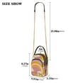 thumbnail image 2 of FORMRS Crossbody Bag for Women Quilted Travel Shoulder Cell Phone Purse with Chain Strap Handbag, Purple Retro Rainbow, 2 of 7