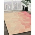 thumbnail image 2 of Ahgly Company Indoor Square Patterned Deep Peach Orange Area Rugs, 4' Square, 2 of 6