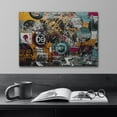 thumbnail image 3 of Wall26 Framed Canvas Print Wall Art Classic Street Art Symbol Graffiti & Street Art Urban Architecture Cityscape Hip-pop Grunge Dark Modern Art Decorative Abstract Geometric - 12"x18", 3 of 5