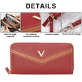 thumbnail image 3 of Long double zipper purse multifunctional large capacity solid color simple handheld bag, 3 of 5