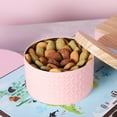 thumbnail image 6 of Usloyux Under $5 Metal Cookie Container,Round Cookie Tins with Wood Lids, 5.39x5.39x3.28 Inch Empty Biscuit Tin Tinplate Tea Canister Trinket Box Foods Storage,Container Tin for Candy Cookies, 6 of 6