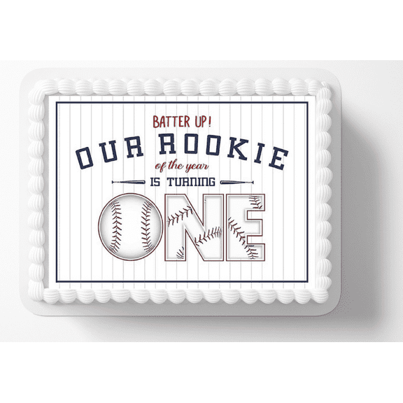 Baseball Birthday Edible Image Cake Topper, by TNCT's Designs