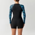 thumbnail image 4 of One Piece Bathing Suit, Ladies Swimsuits, Swim Dress Women, Womens Bathing Suits, Women Long Sleeve Rash Guard One Piece Boyleg Swimsuit Zipper Surfing Bathing Suit Upf, Black L, 4 of 6