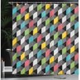 thumbnail image 4 of Ambesonne Geometric Shower Curtain, Abstract Art Style, 69"Wx84"L, Multicolor, 4 of 5