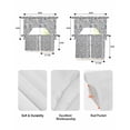 thumbnail image 5 of Blue Flowers Swag Kitchen Curtains Sets for Windows 24 Inch Length, Retro Rustic Botanical Floral Leaves Vines Short Window Curtain Panels Swags Valances and Tiers 3 Piece Set for Cafe/Dining Room, 5 of 5