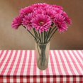 thumbnail image 4 of Artificial Flower 12Pcs 22'' Long Stem Silk Daisy Faux Mums Flower Chrysanth Gerbera for Wedding Bridal Bouquet Bridesmaid Home Decor office Baby Shower Prom Centerpiece(Dark Pink), 4 of 4
