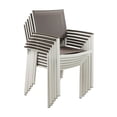 thumbnail image 3 of Fifi 21 Inch Set of 6 Dining Chairs, Aluminum Frame, Gray Textilene Fabric- Saltoro Sherpi, 3 of 5