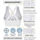 thumbnail image 5 of Sujetador deportivo para mujer, sujetador deportivo con tirantes acolchados y espalda cruzada, sujetador de yoga de sujeción media con copas extraíbles, 5 of 7