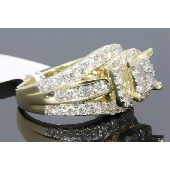 10K YELLOW GOLD 2.75 CARAT WOMEN REAL DIAMOND ENGAGEMENT RING WEDDING BRIDAL