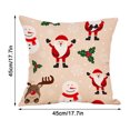 thumbnail image 3 of Hwkond Decorative Pillow Cover Santa Claus Linen Christmas Pillowcase Sofa Car Cushion Cover Home Decor on Clearance, 3 of 5