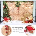 thumbnail image 2 of Puerta rústica HABOKE de madera de granero navideño con telón de fondo, 3 x 2,4 m, poliéster, 2 of 5