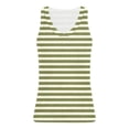 thumbnail image 3 of VBVC Women's V Neck Ribbed Striped Tank Top , Ladies' Slim Fit Sleeveless Cami Shirt , Summer Casual Basic Layering Tee For Women,Green,S-2XL, 3 of 5