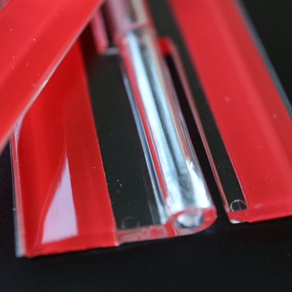 4 x Acrylic 200mm Hinges. No glue required, Self Adhesive. Transparent Clear Plastic Acrylic, (7 7/8 in) -4 Pack-