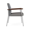 thumbnail image 2 of Mystic Reception Waiting Room Guest Chair / Silver Steel / Gray / Gray, 2 of 5