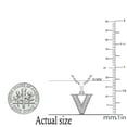 thumbnail image 5 of Dazzlingrock Collection 0.10 Carat (ctw) Round Diamond Fancy Letter 'V' Initial Pendant 1/10 CT, 18K White Gold, 5 of 6