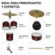 thumbnail image 5 of Bateria Acustica Audiotek  23 Pul 5 Piezas Roja Platillos Atriles Bombo, 5 of 9