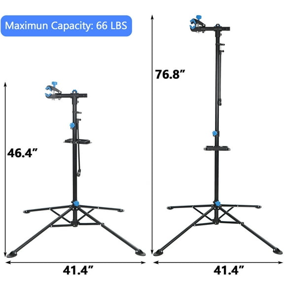 RTYJGD Adjustable Bike Repair Stand - Folding Bicycle Maintenance Rack with Tool Tray, Heavy Duty Steel for Home & Shop Use​