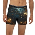 thumbnail image 2 of Salouo Magical Library Butterfly Night Pattern Men's Boxer Briefs, Soft & Breathable Underwear Elastic Waistband Briefs for Men,1-Pack, 2 of 7