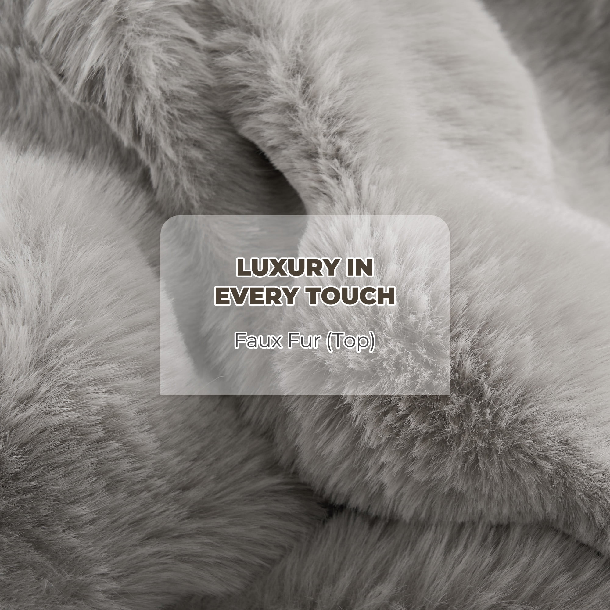 MARNUR Electric Throw Blanket 50"x60", Faux Fur Heated Throw, 6 Heating Levels, 4 Hours Timer, Gray