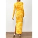 thumbnail image 2 of Vestido Maxi Ajustado de Manga Larga con Estampado Floral PRETTYGARDEN XL, 2 of 8