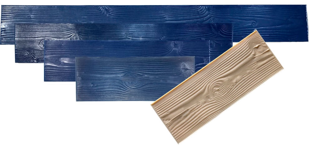 16" Rigid Wood Plank Woodgrain Decorative Concrete Cement Stamp Mat Vertical 