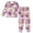 Purple and Gold Watercolor Floral, variant on Fluffy Pajamas Set Fuzzy Winter Warm Pj Sets Pullover Tops and Long Pants Green Shamrock Leaves X-Small