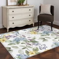 thumbnail image 3 of 4'x6' Area Rugs, Vintage Spring Floral Indoor Outdoor Area Rug for Living Room Bedroom, Farmhouse Flowers Watercolor Washable Bathroom Rugs Kitchen Floor Carpet Mats Home Decor Aesthetic, 3 of 8